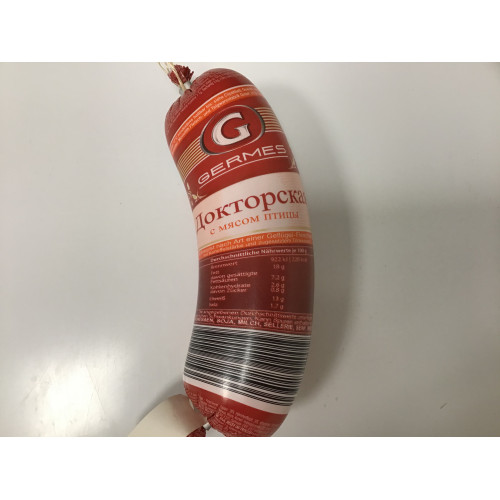 Sausage "Doctor" from chicken 400g (best befor 7.12) Sausage "Doctor" from chicken 400g (best befor 7.12)