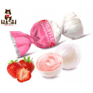 Ukrainian candies AVK "Strawberry Truffle" in white glaze, 250g