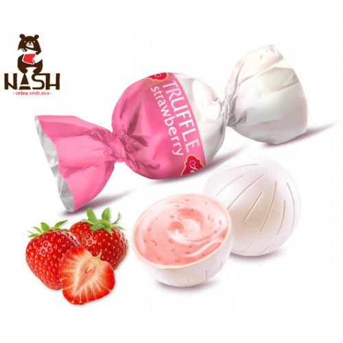 Ukrainian candies AVK "Strawberry Truffle" in white glaze, 250g Ukrainian candies AVK "Strawberry Truffle" in white glaze, 250g