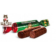 Oekraïense zoetigheden AVK “Eekhoorn” met geroosterde pinda's in donker glazuur, 250g