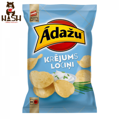 Чипсы Аdazu со вкусом сметаны и зеленого лука, 130г