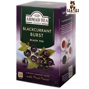 Чорний чай Ахмад з ароматом чорної смородини, в пакетиках 20 х 2г