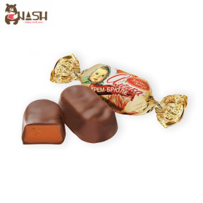 Rode oktober fondant snoepjes "Alenka" crème brulee, 250 g