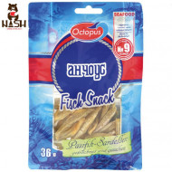 Droge zoute ansjovissnack Octopus, 36g