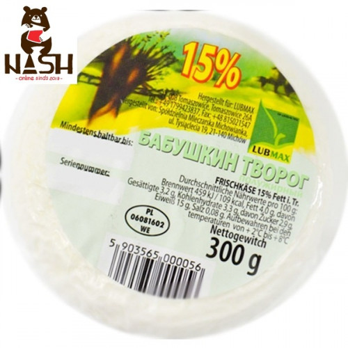 Babushkin kwark 15% vet, 300 g