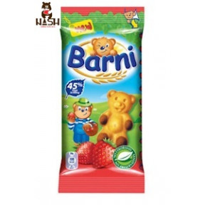 Бисквитное пирожное Barni с клубничной начинкой, 30г Бисквитное пирожное Barni с клубничной начинкой, 30г