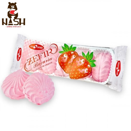 Moldavische marshmallows Bucuria met aardbeiensmaak, 195 g