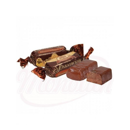 Candies "Babaevskie" with chocolate flavor in cocoa-containing glaze, 300g Candies "Babaevskie" with chocolate flavor in cocoa-containing glaze, 300g