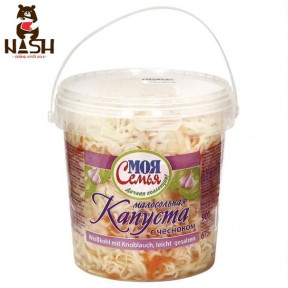 Квашеная капуста Моя семья с чесноком, 900г Квашеная капуста Моя семья с чесноком, 900г