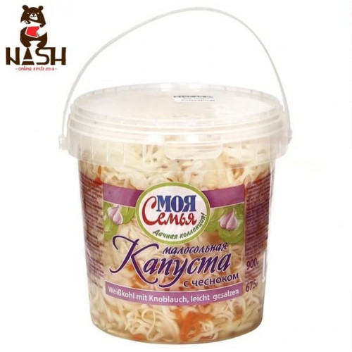 Квашеная капуста Моя семья с чесноком, 900г