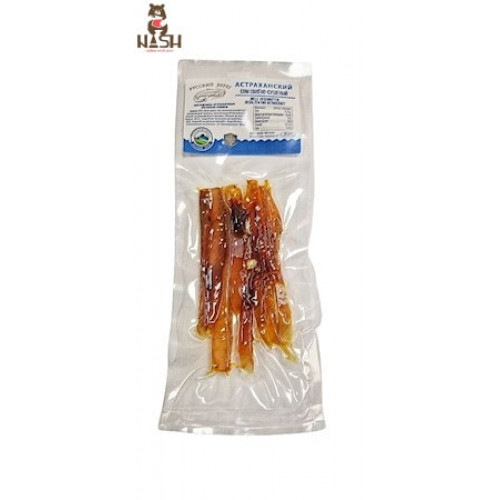 Beer snack Russki Bereg made from dried and salted catfish, 40g