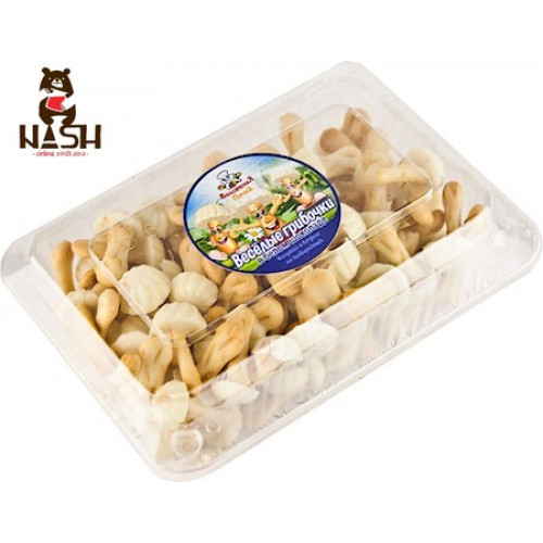 Cookies "Merry mushrooms" in white chocolate, 250g