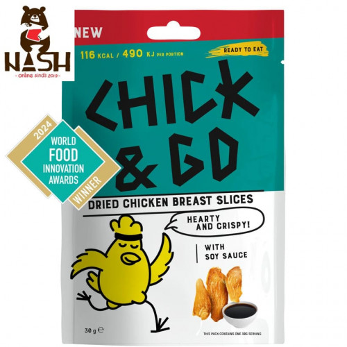 Chick & Go dried chicken fillet with soy sauce, 30g