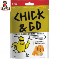 Chick & Go gedroogde kipfilet met mosterd- en honingsmaak, 30 g