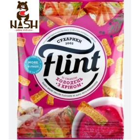 Сухарики Флінт пшенично-житні зі смаком «Холодець з хріном», 70г