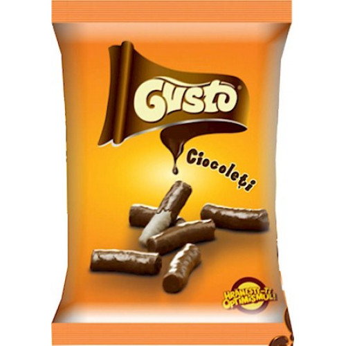 Suikermaïssticks Gusto in cacaomelkglazuur, 50g