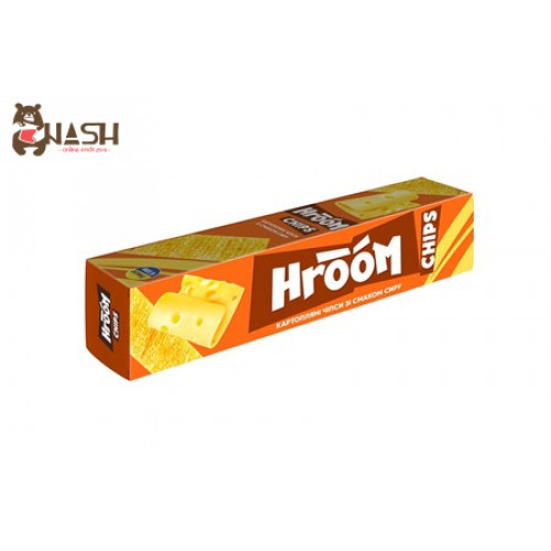 Картофельные чипсы пластинки Hroom со вкусом сыра, 50г