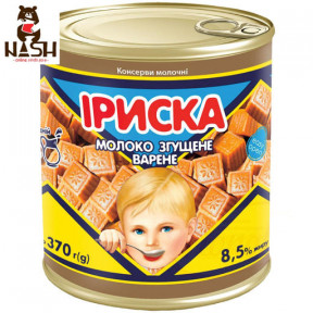 Сгущенное молоко с сахаром Ириска, 370г