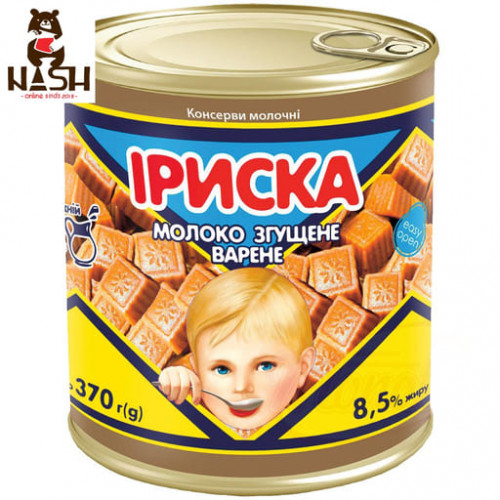 Сгущенное молоко с сахаром Ириска, 370г