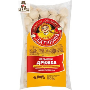 Пельмені Катюша "Дружба" з яловичиною, м'ясом курки та індички, 1кг Пельмені Катюша "Дружба" з яловичиною, м'ясом курки та індички, 1кг