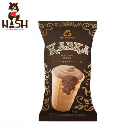 Мороженое в вафельном стаканчике Три ведмедi "Казка" со вкусом какао, 70г