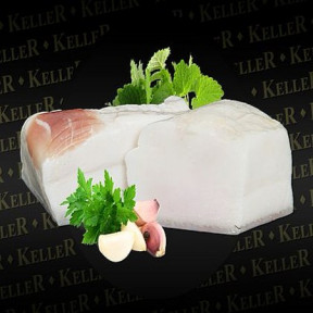 Salted lard Keller "Ukrainian white" in a vacuum package, 160-210g