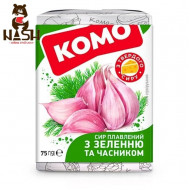 Сирок плавлений Комо "З зеленню та часником" 35% жирності, 75г