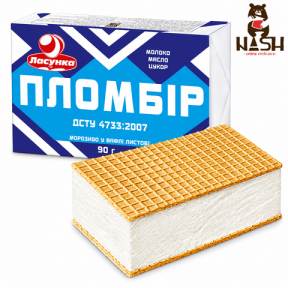 Мороженое Ласунка "Пломбир-премиум", 90г