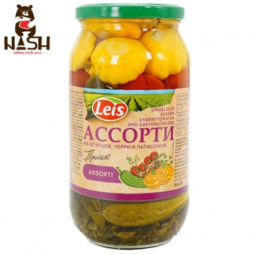 Leis "Troika" assortiment komkommers, tomaten en pompoenen, 870 g