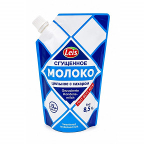 Ukrainian condensed whole milk with sugar Leis, 290g
