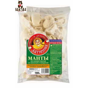 Манты Катюша из свинины и говядины замороженные, 1кг