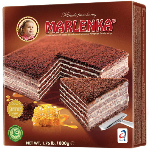 Cocoa and milk cake "Marlenka" , 800g