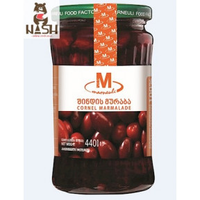 Georgian dogwood jam Marneuli with pits, 365g Georgian dogwood jam Marneuli with pits, 365g