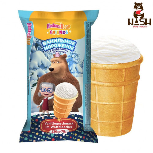 Ванильное мороженое Маша и Медведь, 130мл