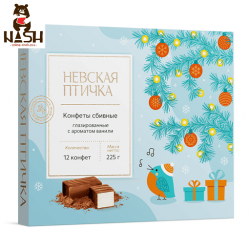 Neva "Nevskaya Ptichka" geglazuurde snoepjes met vanillesmaak, 225 g