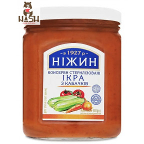 Oekraïense gehakte jonge courgette spread Nizhin, 450 g Oekraïense gehakte jonge courgette spread Nizhin, 450 g