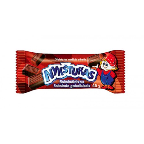 Litouwse kwarkreep Nykštukas met chocoladevulling, 45 gr.
