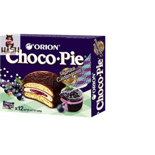 Choco-pie cookies with blackcurrant jam, 12 pcs.