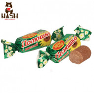 Конфеты Красный октябрь "Полюшко" с вафельной крошкой, арахисом и подсолнечной халвой, 250г