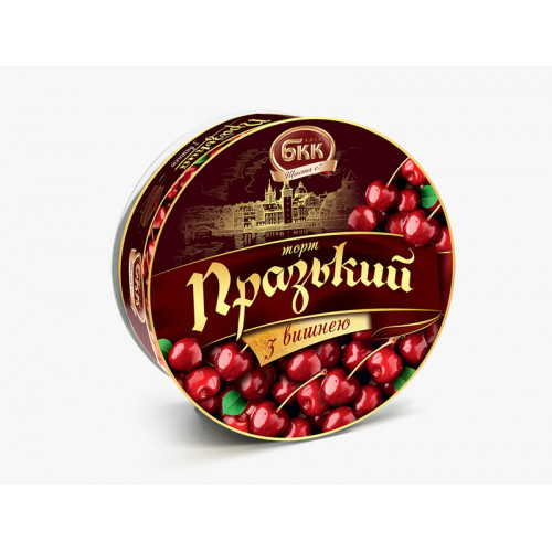 Ukrainian cake BKK "Prazhskiy" with cherry frozen, 850g