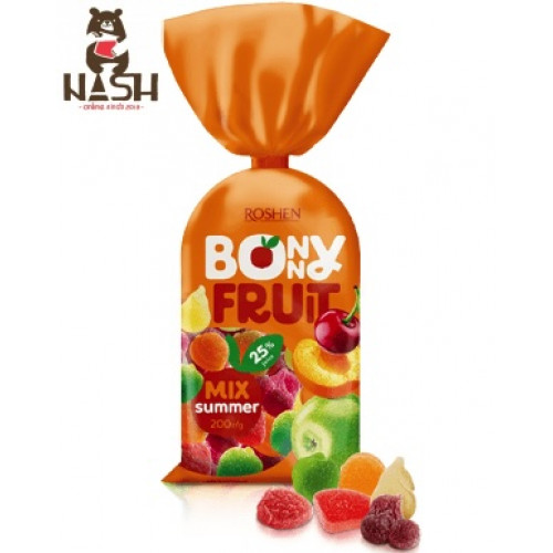 Цукерки Рошен мармелад "Bonny-fruit summer mix", 200г