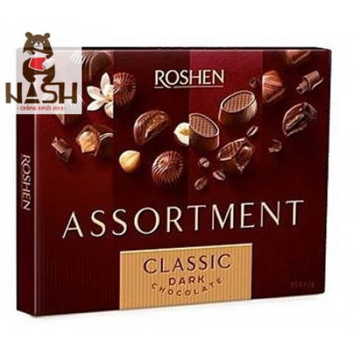 Ukrainian Assorted candies Roshen "Dark Chocolate", 154g
