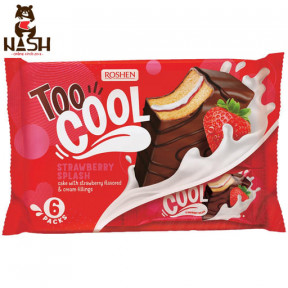 Бисквит Рошен Too Cool "Клубничный всплеск", 270г