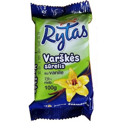 Lithuanian curd cheese vanilla Rytas, 100g 