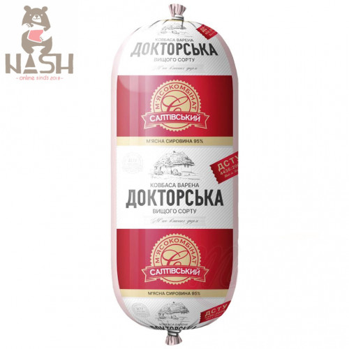 Oekraïense varkensworst van Saltovsky vleesverwerkingsbedrijf "Doctorskaya", 700 g