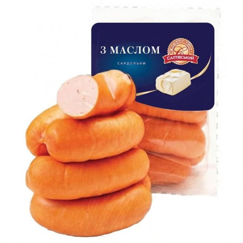 Smoked sausages from the Saltovsky meat processing plant with butter, 500g Smoked sausages from the Saltovsky meat processing plant with butter, 500g