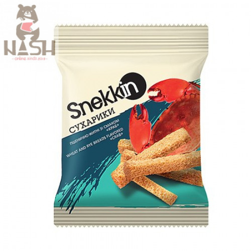 Ukrainian croutons Snekkin with crab flavor, 70g