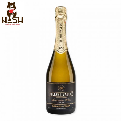 Грузинское игристое белое полусухое вино Teliani Valley