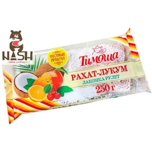 Turkish sweets Lokum Timosha "Tender" with cherry and pomegranate flavor, 250g