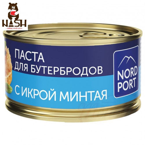 Паста для бутербродов Nord Port с икрой минтая, 130г